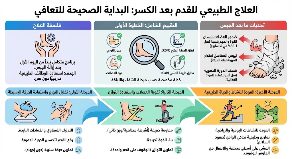 العلاج الطبيعي للقدم بعد الكسر