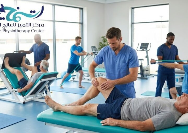 جلسات علاج طبيعي على الركبة