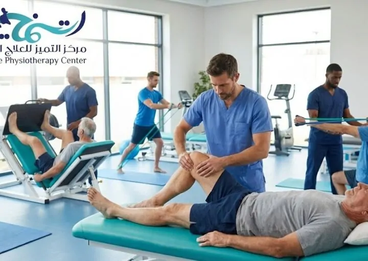 جلسات علاج طبيعي على الركبة