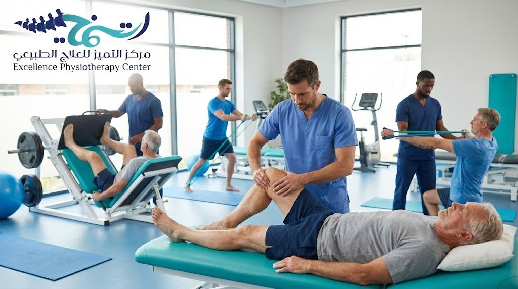 جلسات علاج طبيعي على الركبة