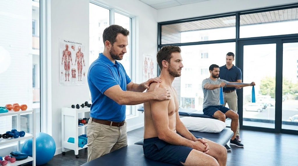 جلسات علاج طبيعي على الكتف