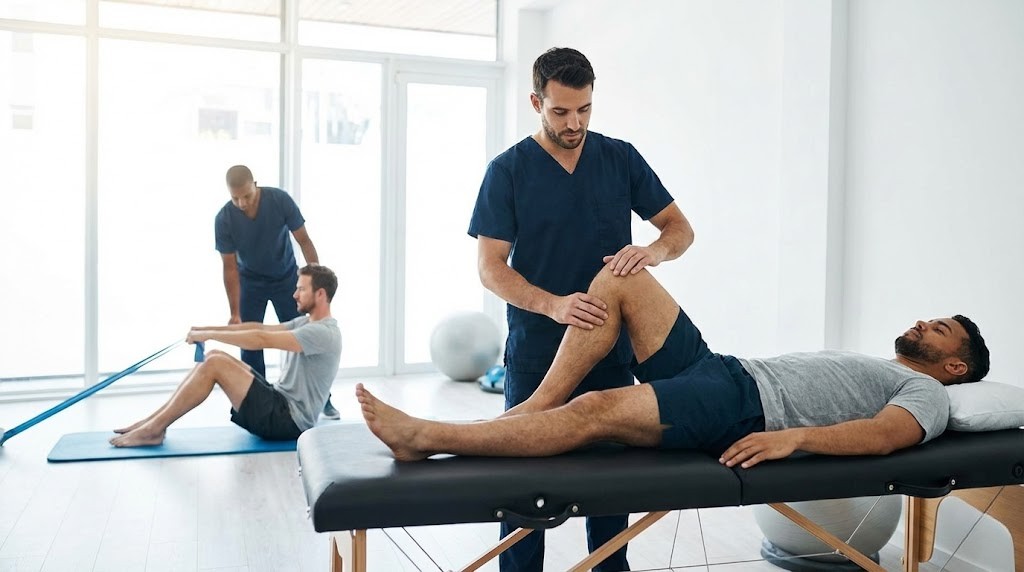 جلسات علاج طبيعي على الركبة