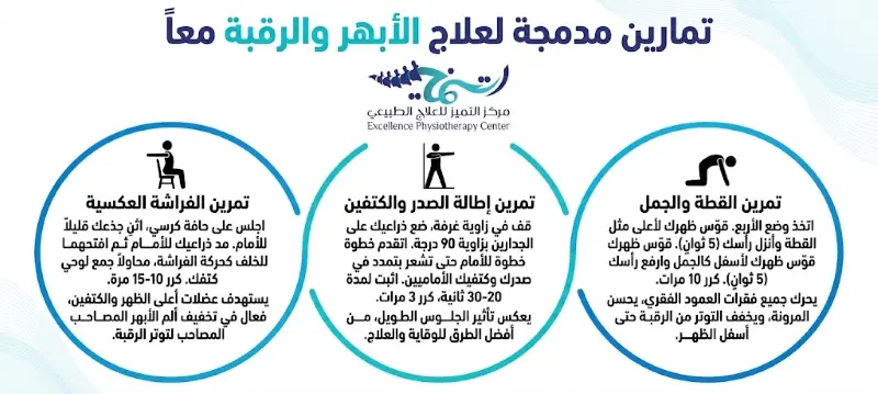 افضل مركز جلسات علاج طبيعي لتمارين علاج الابهر والرقبة بالدمام