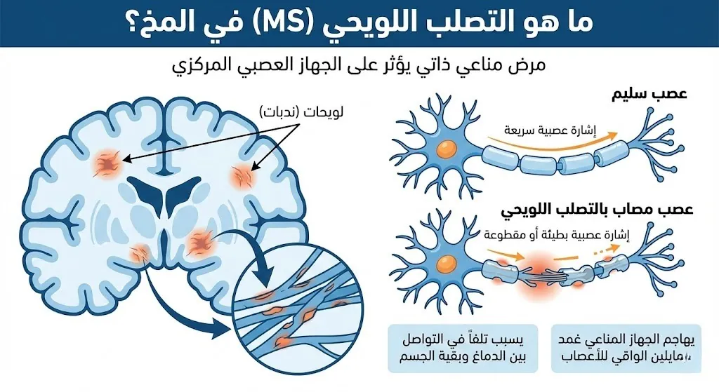ما هو التصلب اللويحي في المخ (MS)