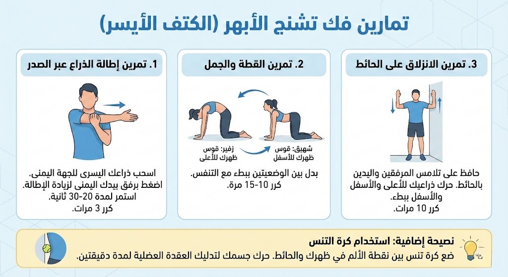 حرك كتفك بحرية: أهم تمارين لعلاج الأبهر في المنزل