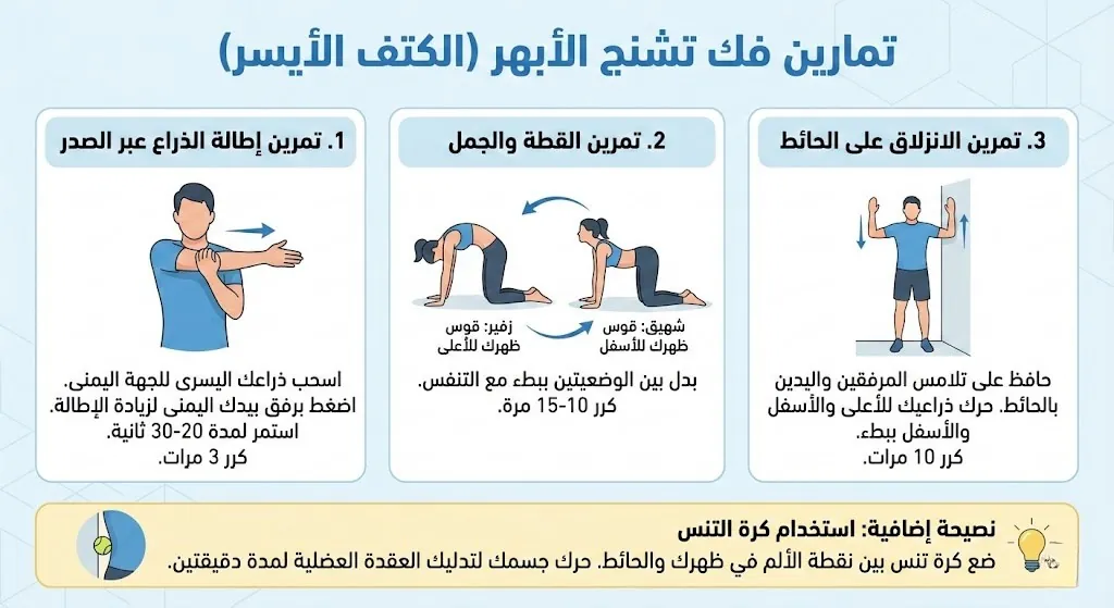 حرك كتفك بحرية: أهم تمارين لعلاج الأبهر في المنزل