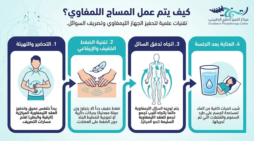 كيف يتم عمل المساج اللمفاوي؟ (الخطوات والتقنية)