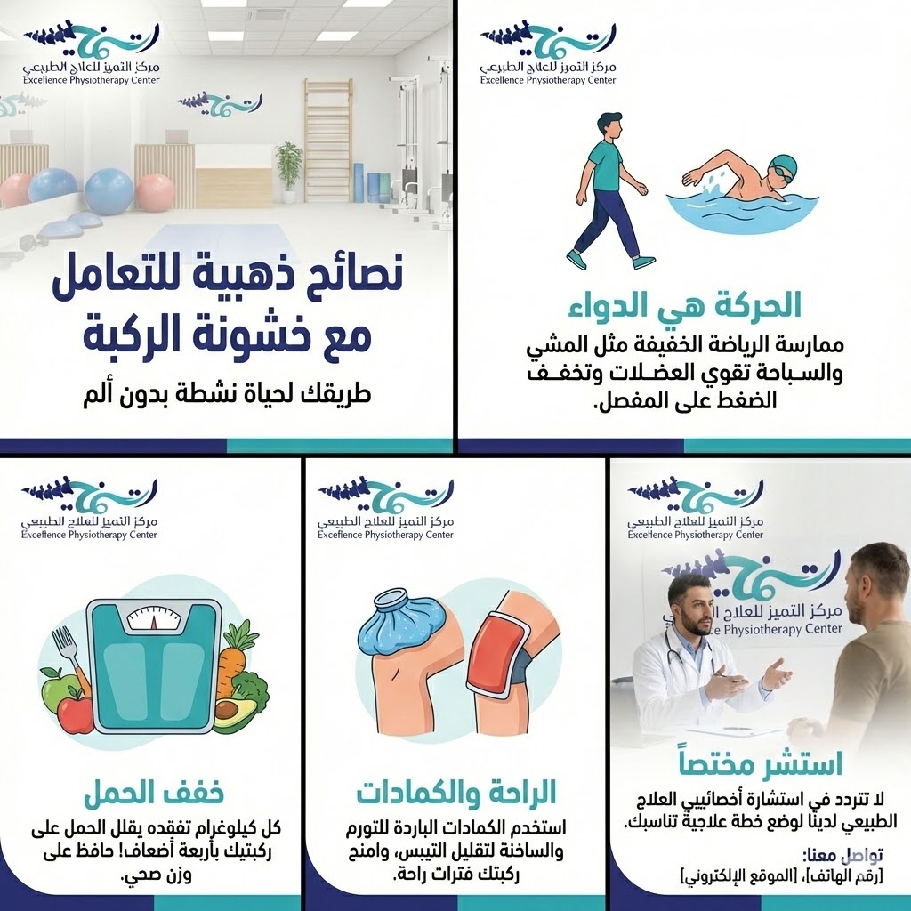 نصائح ذهبية للتعامل مع خشونة الركبة وتقليل الألم