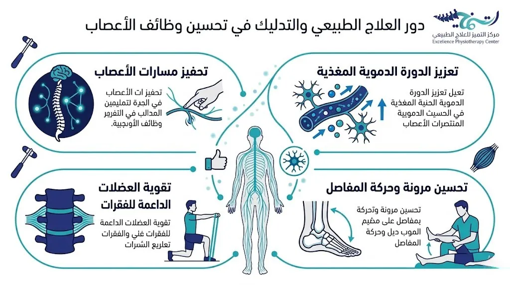 علاج الأعصاب الطبيعي في الدمام: لصحة الجهاز العصبي 2 دور العلاج الطبيعي والتدليك في تحسين وظائف الأعصاب