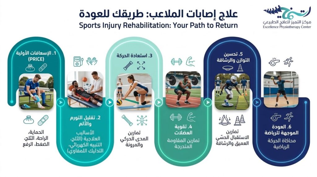 دور العلاج الطبيعي في تأهيل إصابات الملاعب