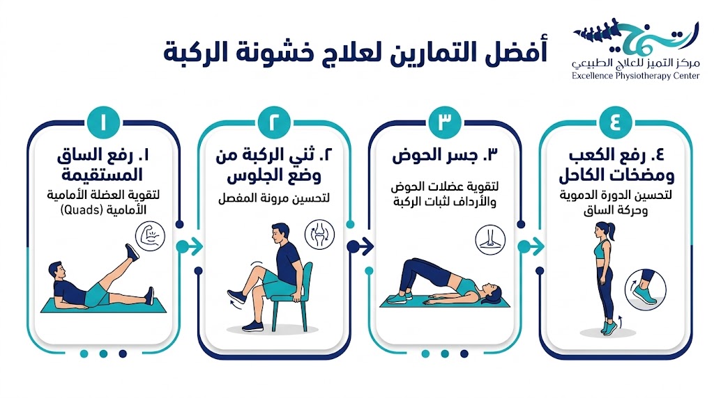 أفضل 6 تمارين لعلاج خشونة الركبة