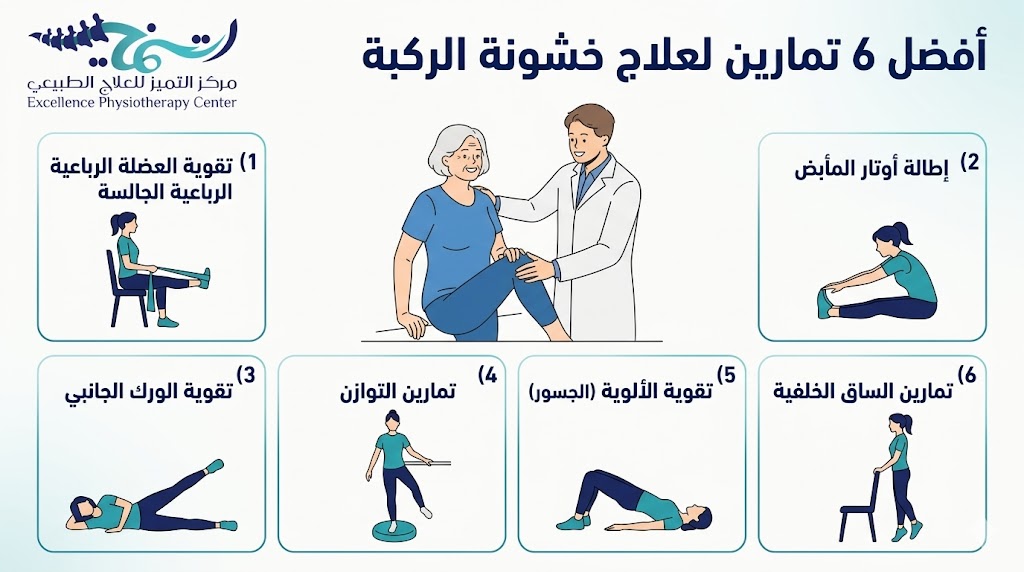 أفضل 6 تمارين لعلاج خشونة الركبة وتحسين حركة المفصل