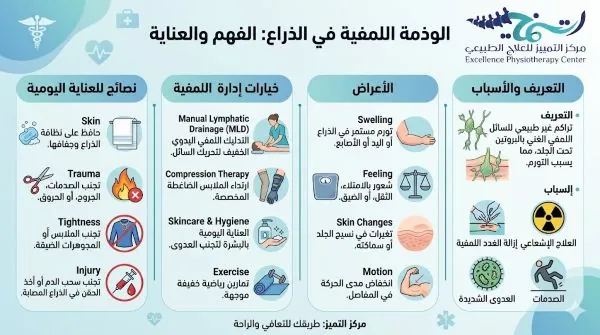 الوذمة اللمفية في الذراع: الفهم والتعامل السليم 3 دور العلاج الطبيعي والتصريف اللمفاوي اليدوي