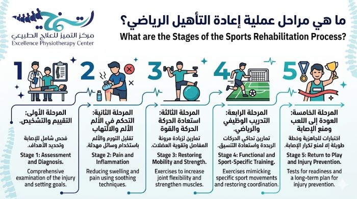 تجربتي مع مراحل عملية إعادة التأهيل الرياضي