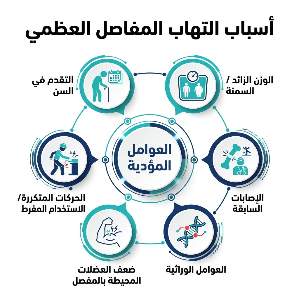 أسباب التهاب المفاصل العظمي