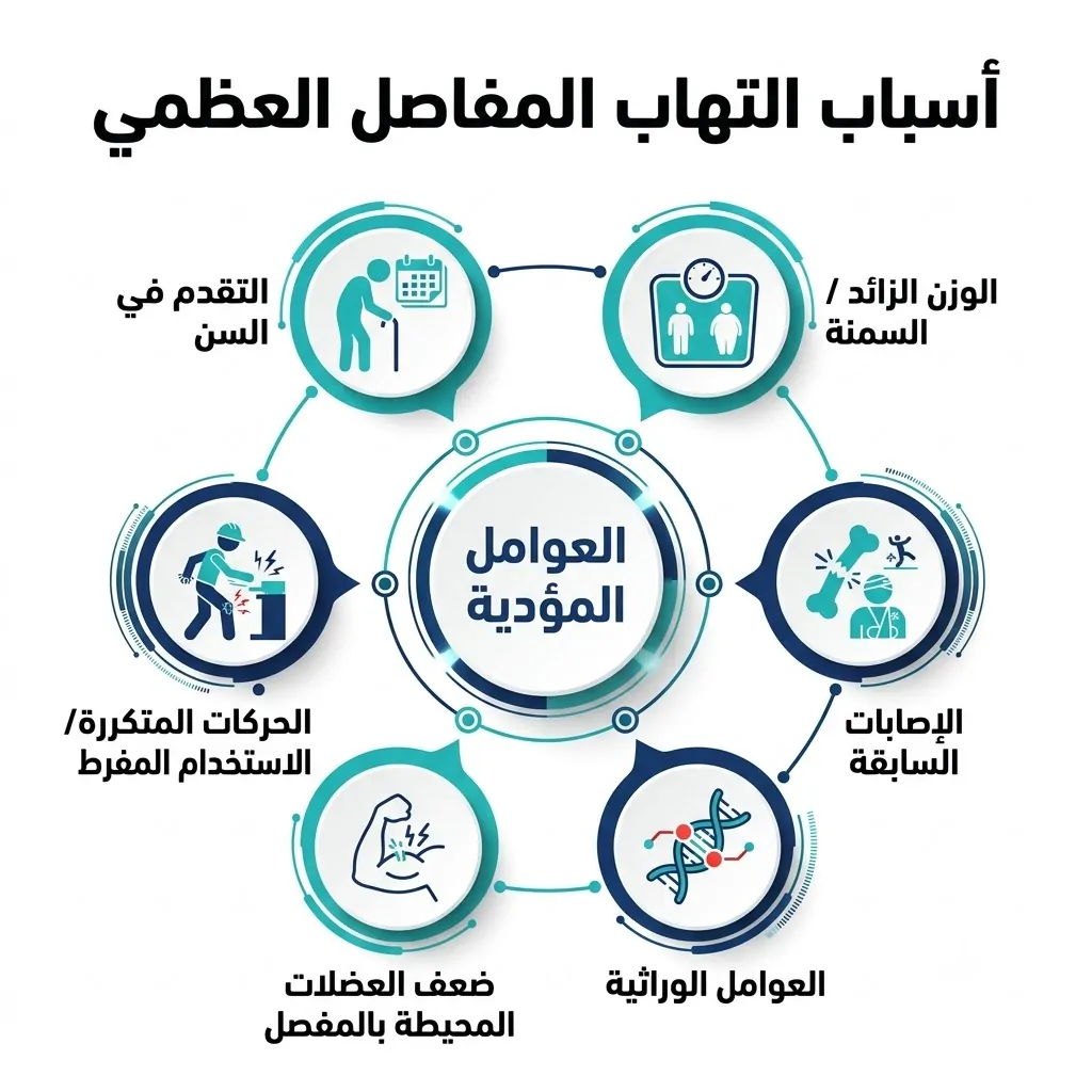 أسباب التهاب المفاصل العظمي