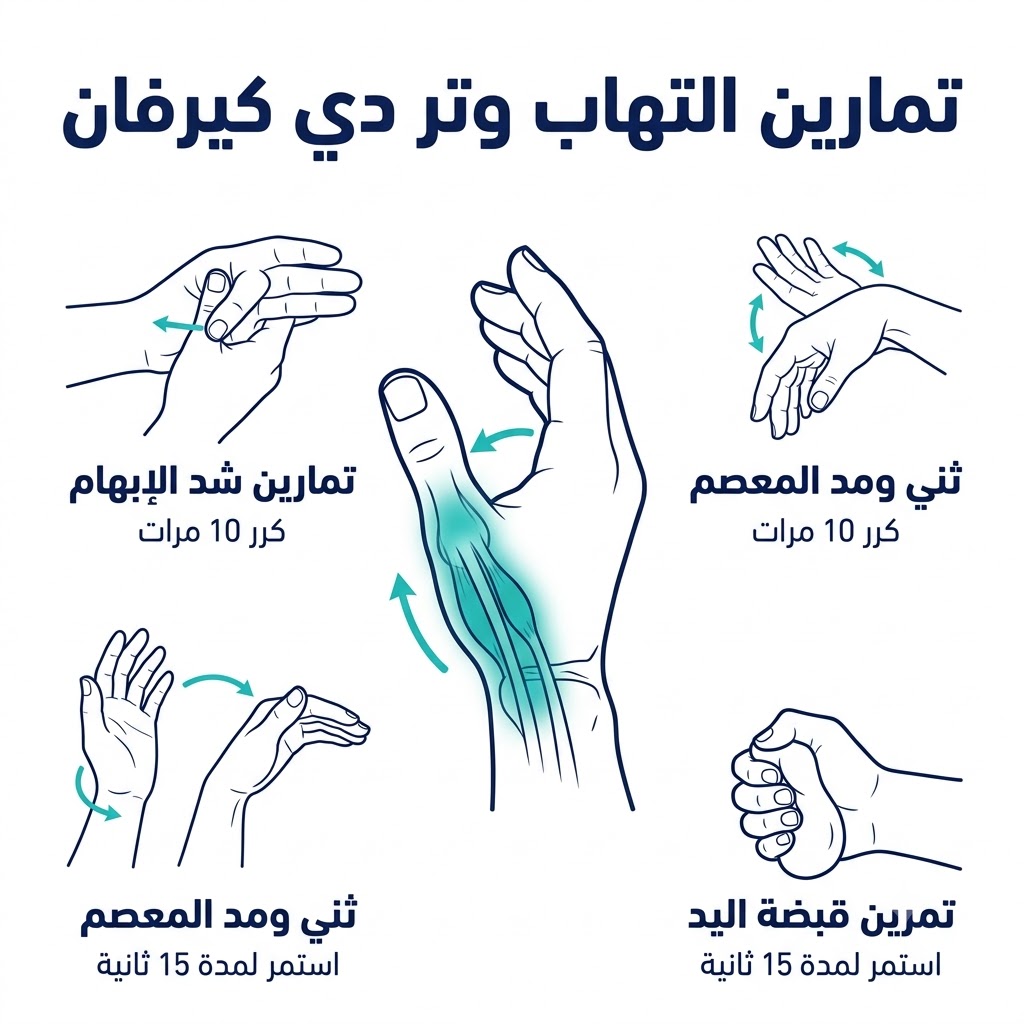 تمارين التهاب وتر دي كيرفان