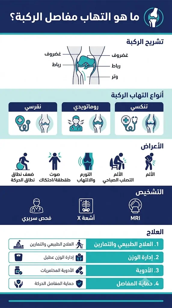 ما هو التهاب مفاصل الركبة؟ الأسباب والأعراض وأفضل طرق العلاج الطبيعي
