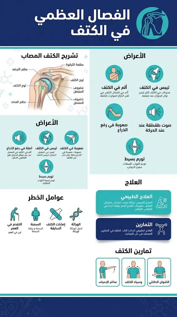 ما هو الفصال العظمي في الكتف؟