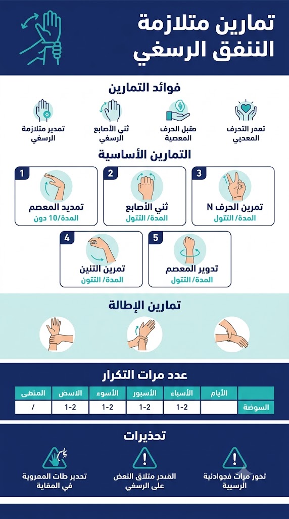 متلازمة النفق الرسغي تمارين