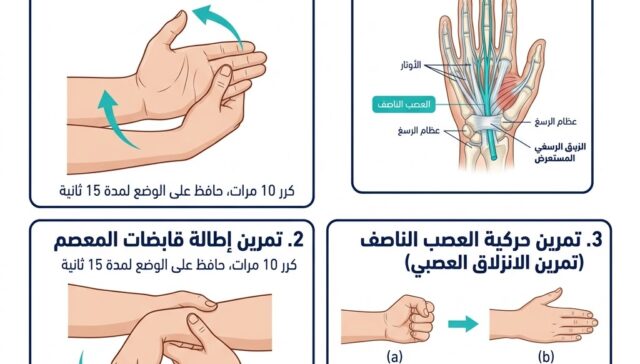 متلازمة النفق الرسغي تمارين