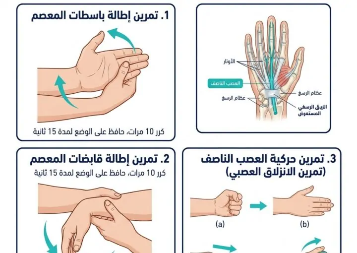 متلازمة النفق الرسغي تمارين