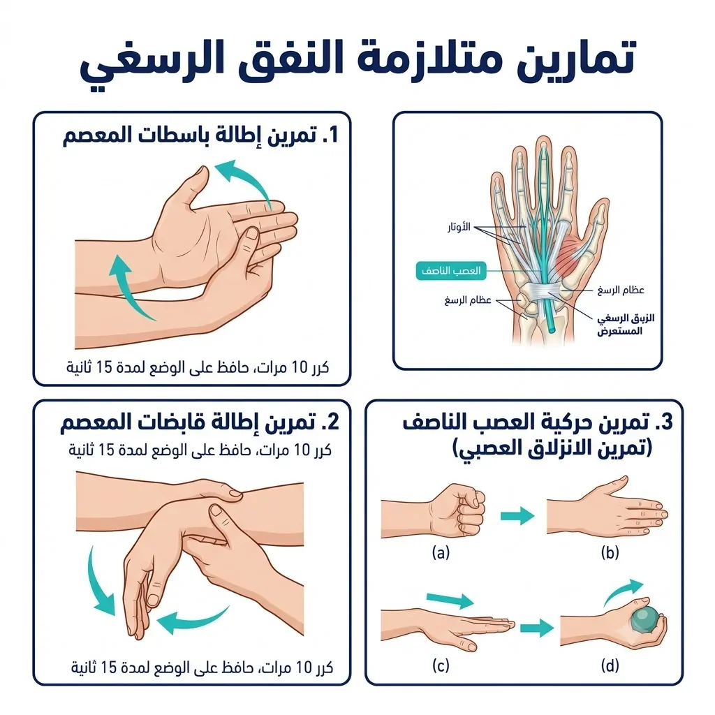 متلازمة النفق الرسغي تمارين