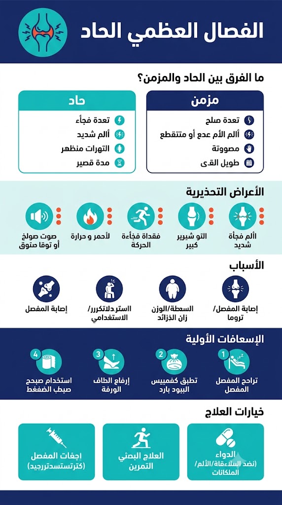 الفصال العظمي الحاد: الأسباب والأعراض والعلاج الطبيعي