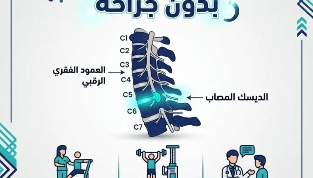 علاج الديسك الرقبي بدون جراحة