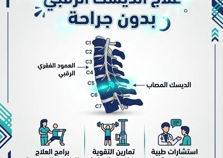 علاج الديسك الرقبي بدون جراحة