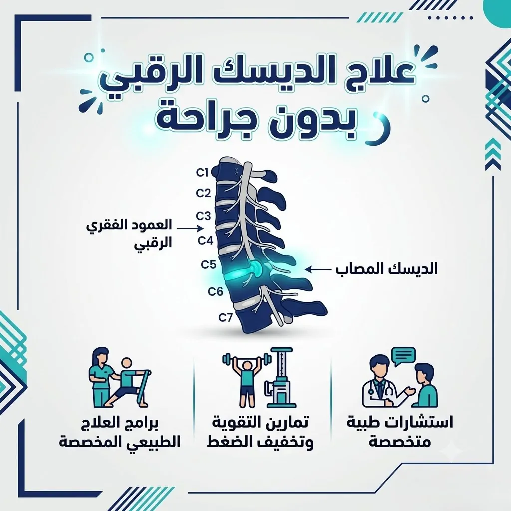 علاج الديسك الرقبي بدون جراحة