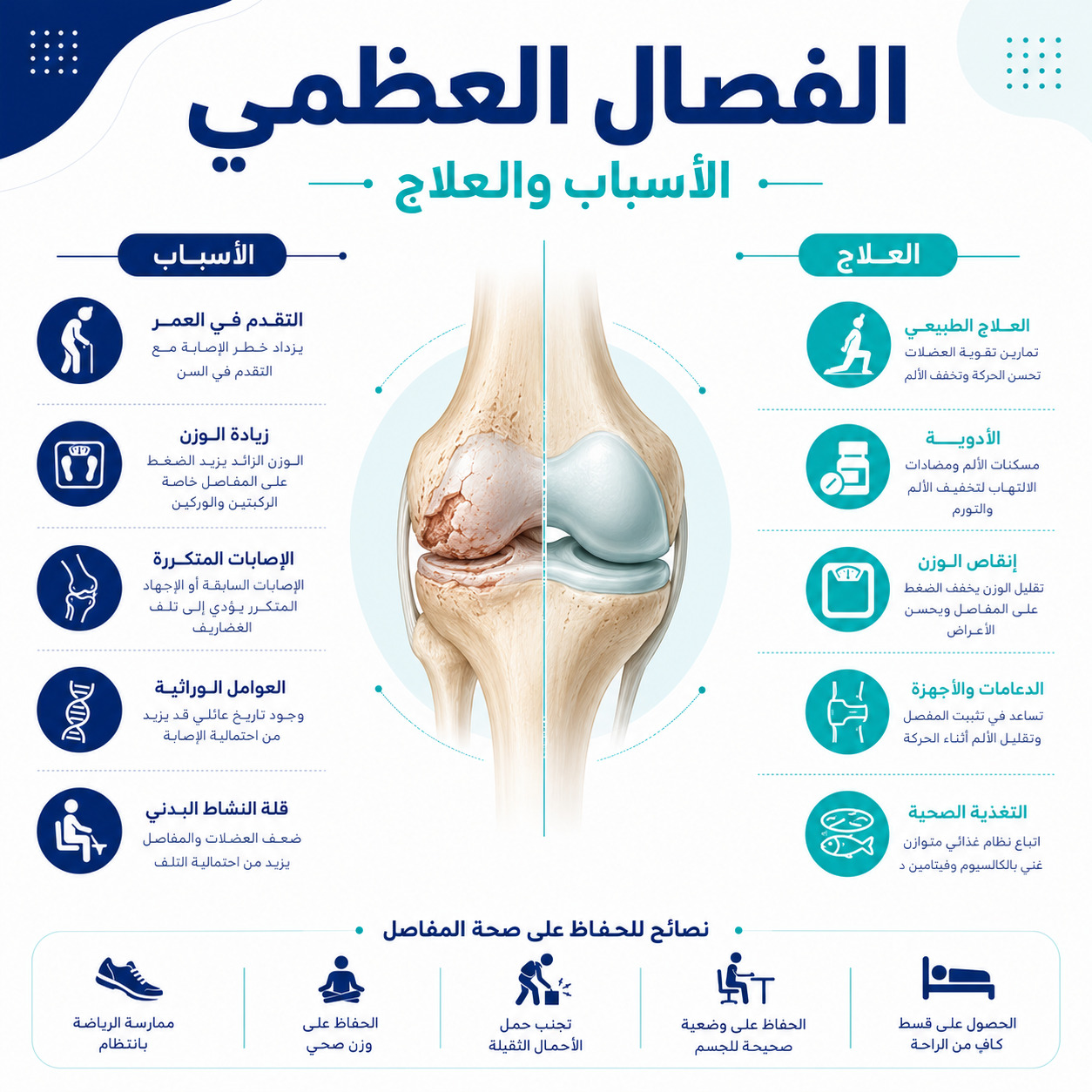 الفصال العظمي الاسباب والعلاج