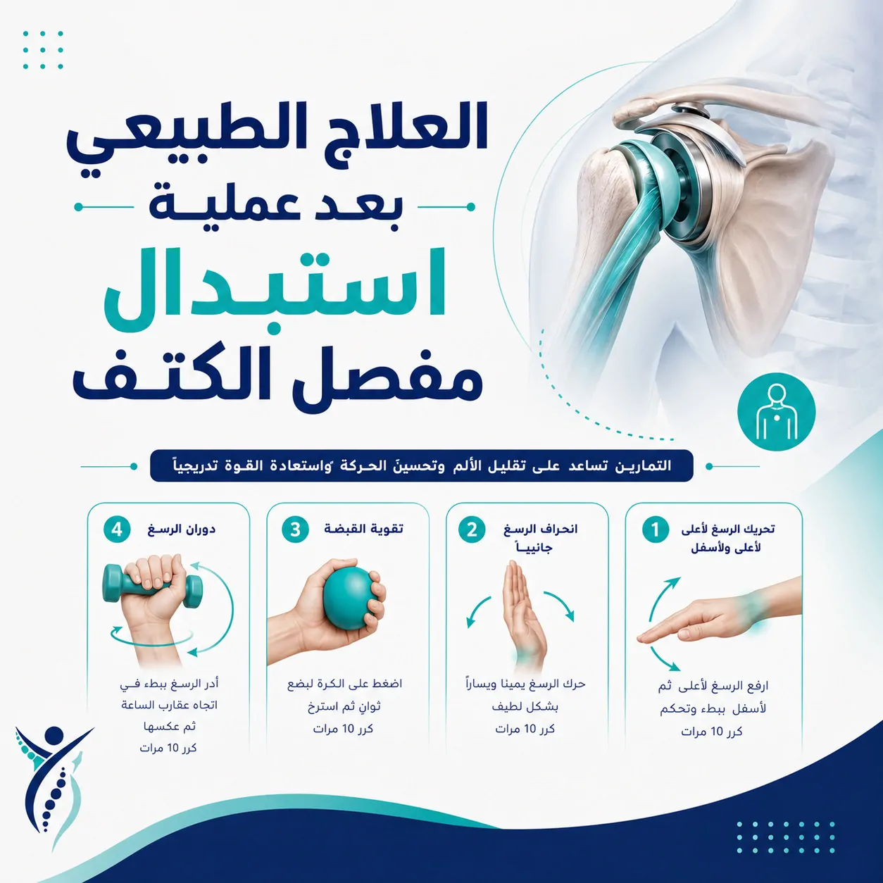 العلاج الطبيعي بعد عملية استبدال مفصل الكتف