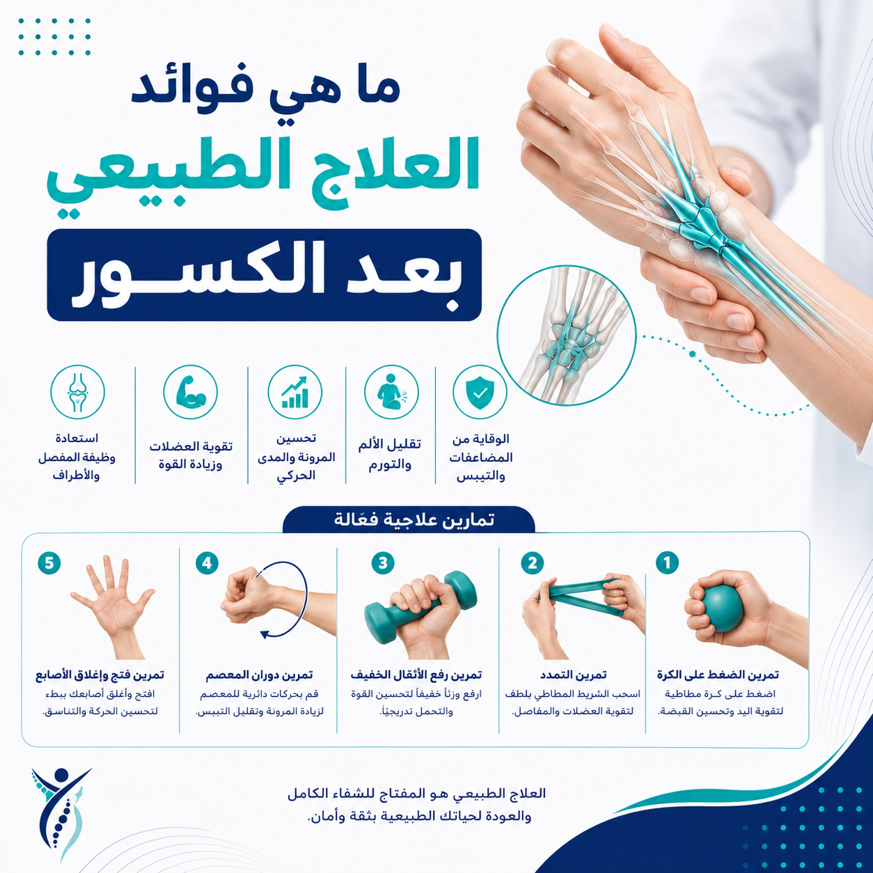 ما هي فوائد العلاج الطبيعي بعد الكسور