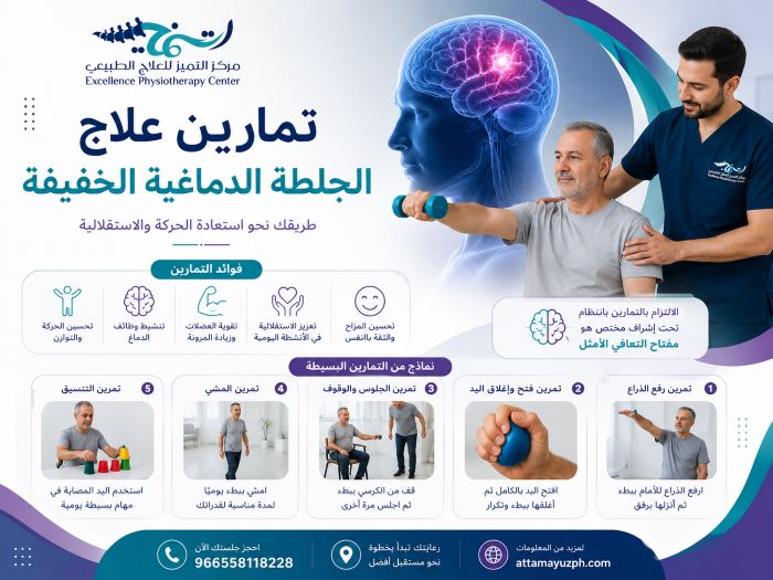 تمارين علاج الجلطة الدماغية الخفيفة