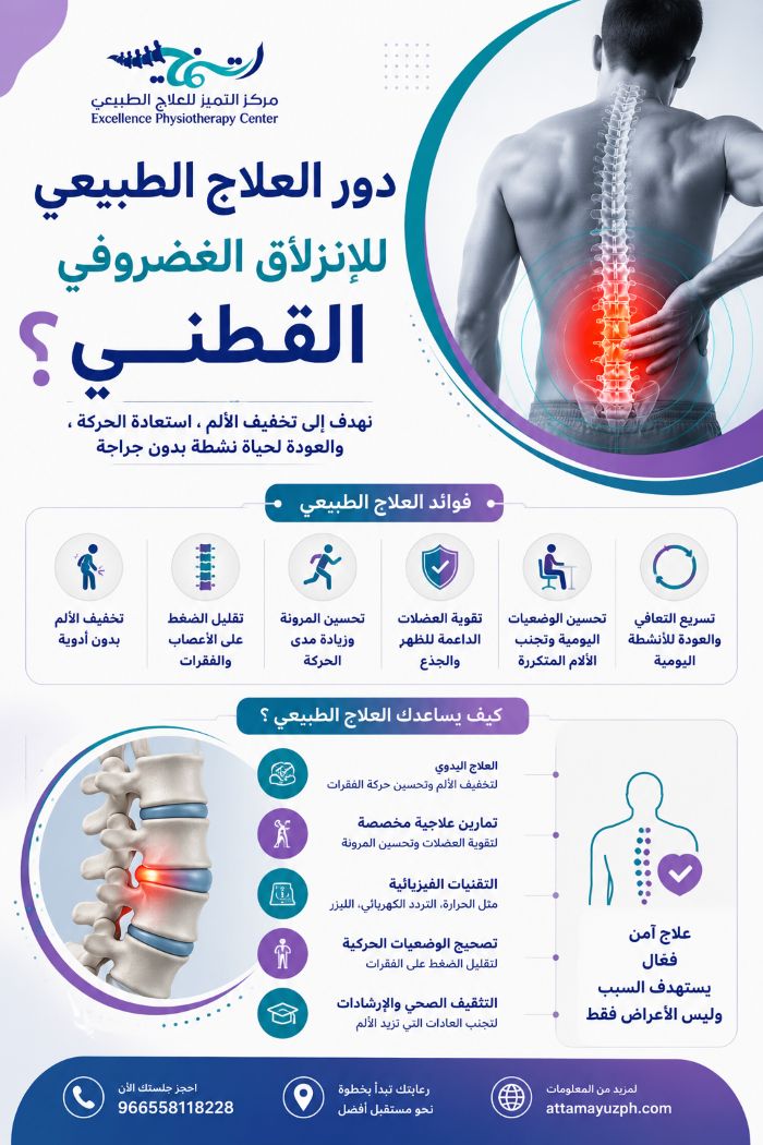 دور العلاج الطبيعي للانزلاق الغضروفي القطني