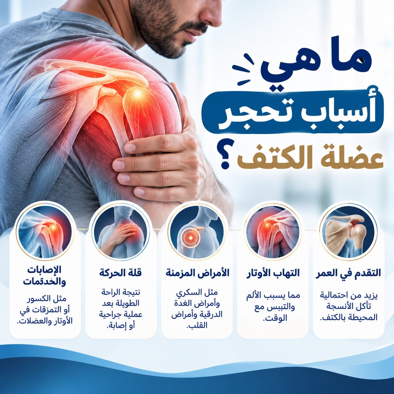 اكتشف ما هي أسباب تحجر عضلة الكتف للوقاية منها فوراً